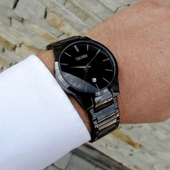 Чоловічий годинник Skmei 9140BK All Black | Зображення 1