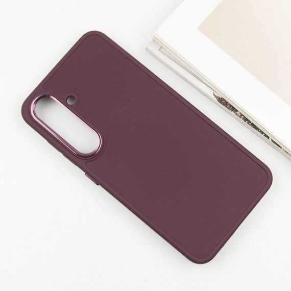 TPU чохол Bonbon Metal Style для Samsung Galaxy S23+ Бордовий / Plum | Зображення 2