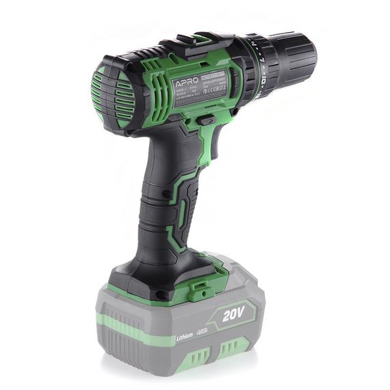 Дрель-шуруповерт APRO 20DK, 20В, без АКБ, без ЗУ, кейс | Зображення 1