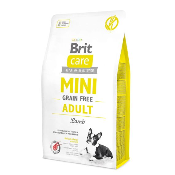 Корм Brit Care Mini Grain Free Adult Lamb сухий для дорослих собак дрібних порід з ягням 2 кг