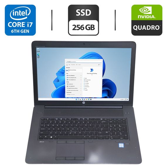 Мобільна робоча станція HP ZBook 17 G3 / 17.3" (1920x1080) IPS / Intel Core i7-6700HQ (4 (8) ядра по 2.6 - 3.5 GHz) / 16 GB DDR4 / 256 GB SSD / nVidia Quadro M1000M, 2 GB GDDR5, 128-bit / WebCam б/в