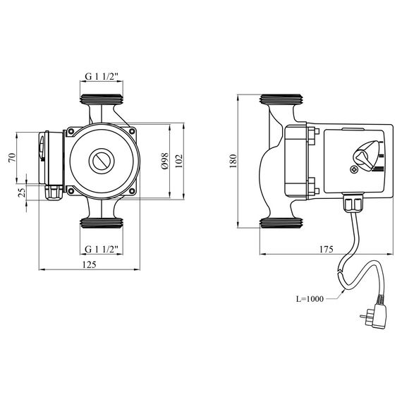 Циркуляційний насос Agua GPD 25/8-180 (CV035094) | Зображення 1