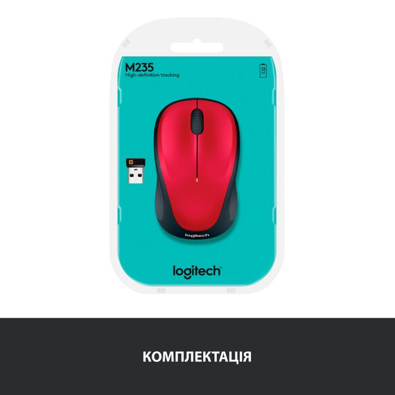 Мишка Logitech M235 Red (910-002496) | Зображення 5