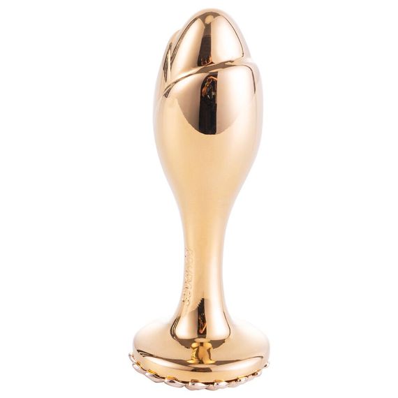 Анальна пробка з флогером LOCKINK SEVANDA White Pony-Tail Anal Rose-shape Plug | Зображення 3