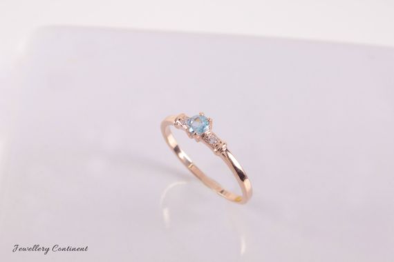 Кольцо из красного золота с топазом 18.5 | Зображення 3