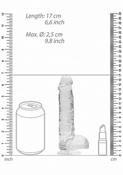 Фалоімітатор - Realrock Dildo 6" Transparent sexstyle | Зображення 1