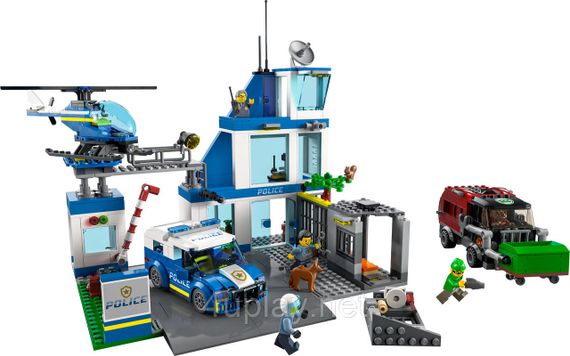 Конструктор LEGO City Полицейский участок с фургоном, мусоровозом и вертолётом (60316) | Зображення 2