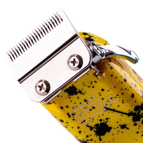 Машинка для стрижки волосся Sokany SK-LF-9970 акумуляторна з 8 насадками Жовтий | Зображення 2