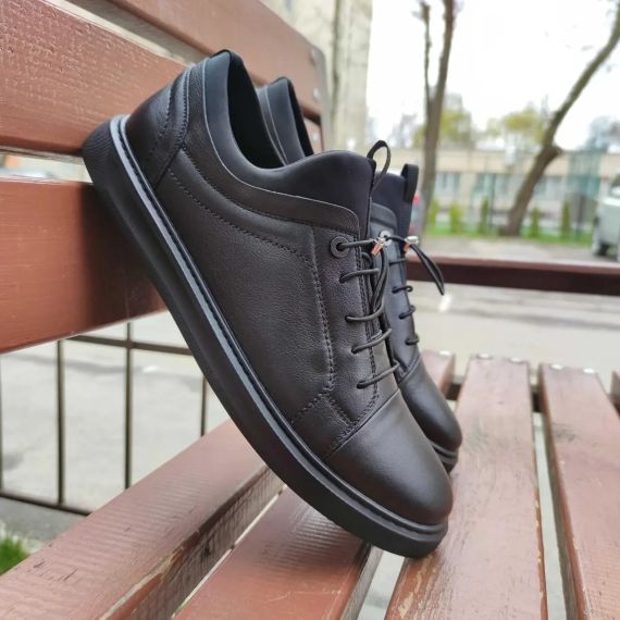 Шкіряні кеди 48 розмір. Чоловіче взуття великого розміру | Зображення 4