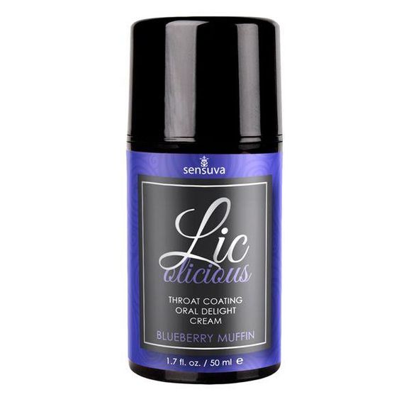 Гель для мінету Sensuva Lic-o-licious Blueberry Muffin (50 мл), оліїстий, без цукру Sex Aura