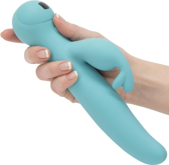 Вибратор-кролик Touch by SWAN - Trio Teal, сенсорное управление, ротация, диаметр 3,8 см sexstyle | Зображення 5