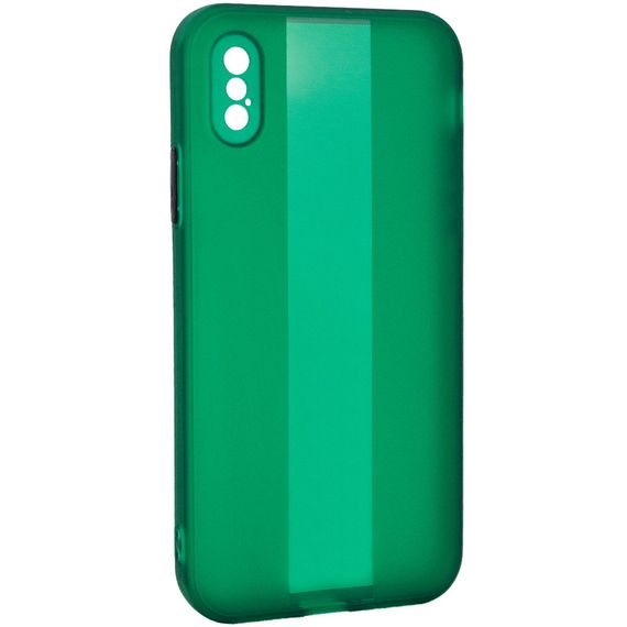 Чехол TPU Glossy Line Full Camera для Apple iPhone X / XS (5.8") Зелений