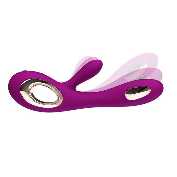 Вібратор-кролик LELO Soraya Wave Deep Rose, манливі рухи стовбура | Зображення 5