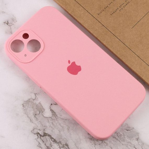 Чохол Silicone Case Full Camera Protective (AA) для Apple iPhone 15 Plus (6.7") Рожевий / Light pink | Зображення 3