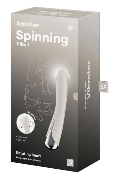 Вібратор для точки G Satisfyer Spinning Vibe 1 з ротацією, молочний Sex Aura | Зображення 5