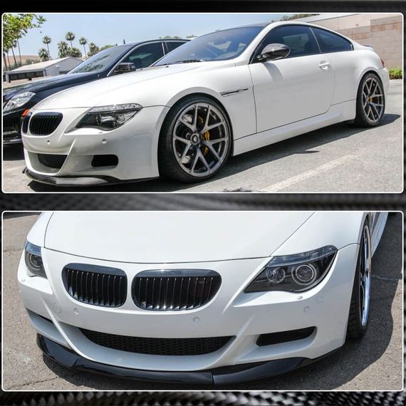 Накладка на передній бампер Lip (для M6, Карбон) для BMW 6 серія E63/E64 2003-2010 рр | Зображення 3