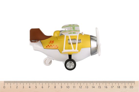 Самолет металический инерционный Same Toy Aircraft желтый со светом и музыкой SY8015Ut-1 (SY8015Ut-1) | Зображення 2