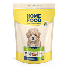 Сухий корм Home Food для цуценят маленьких порід, ягня і рис 700г
