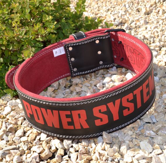 Пояс для важкої атлетики Power System PS-3830 Beast шкіряний Black/Red M | Зображення 1