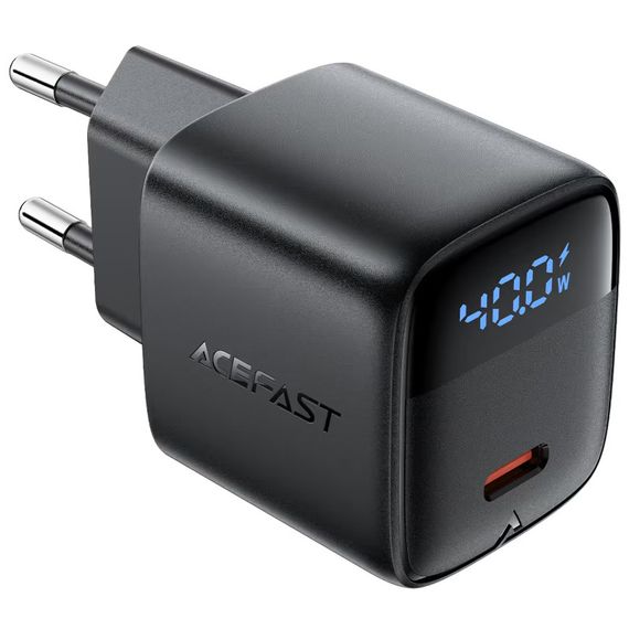 СЗУ Acefast A135 PD40W GaN (1USB-C) Black | Зображення 1