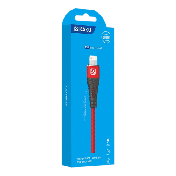 USB кабель Kaku KSC-298 USB - Lightning 1m - Red | Зображення 3