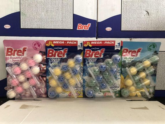 Блок для унітазу Bref WC Power Aktiv — 4 в 1, різні аромати, оригінал, Henkel
