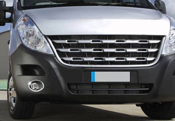 Накладки на противотуманки (2 шт, нерж.) для Renault Master 2011-2024 гг
