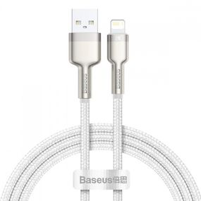 Кабель Baseus Cafule Metal Lightning 2.4A (1m) white