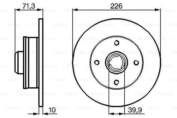 Диск гальмівний VW GOLF, SEAT IBIZA, BOSCH (0986478331) | Зображення 4