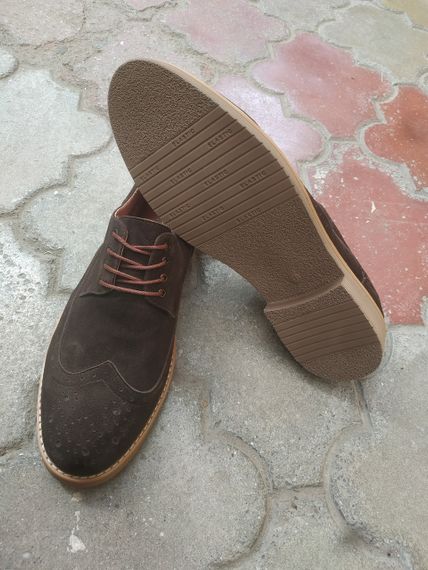 Замшеві чоловічі туфлі броги 40 розмір | Зображення 3