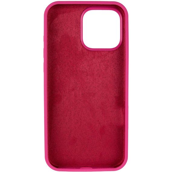 Чохол Silicone Case Full Protective (AA) NO LOGO для Apple iPhone 16 Pro (6.3") Червоний / Rose Red | Зображення 2