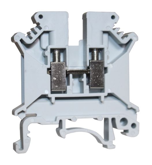 Клема КНГ-UK5 41А 0.2-4мм2 гвинтова сіра набірна на DIN-рейку без маркера без кришки Ny95505463