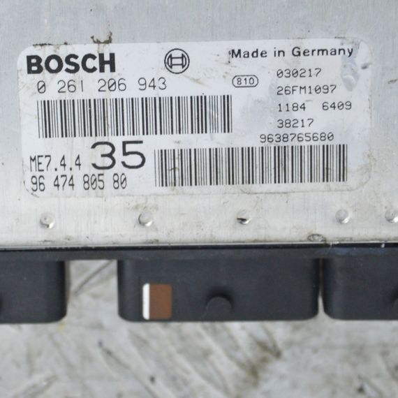Блок керування двигуном 1.6 16V Peugeot 307 2001-2008 Комп'ютер мотора Пежо 307 9647480580 0261206943 | Зображення 1