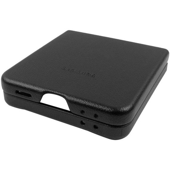 Шкіряний чохол Leather Case (AAA) для Samsung Galaxy Z Flip5 Blue Black | Зображення 3