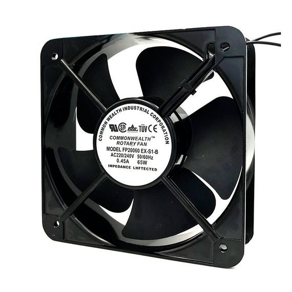 Кулер для охолодження серверних БП FP-20060EX-S1-B DC sleeve fan 2pin під паяння - 200*200*60мм, 220V/0,43A, 2600об/хв, 58W