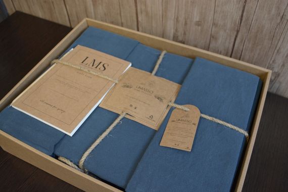 Постільна білизна Limasso Stonewashed Ranforse 200 х 220 см Dress Blue | Зображення 4