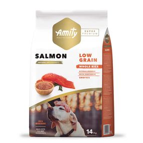 Корм Amity Super Premium Salmon сухой с лососем для взрослых собак 14 кг