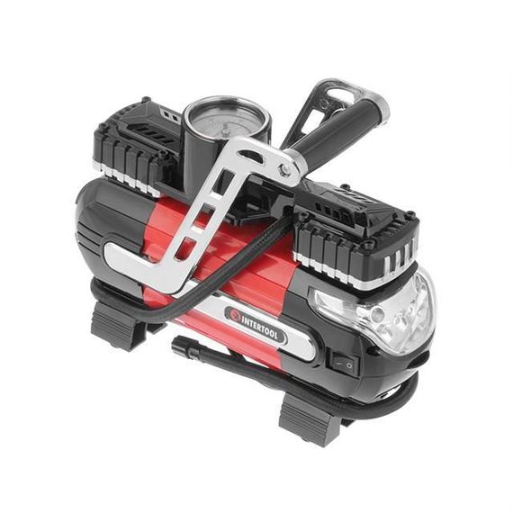 Компресор автомобільний 12 В. Два циліндри 30 мм INTERTOOL AC-00031 | Зображення 1