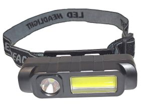 Ліхтар акумуляторний налобний YY-10 3W+COB3W