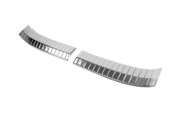 Накладка на задний бампер из нержавеющей стали Carmos (глянцевая) для Dacia Duster 2024- гг | Зображення 1