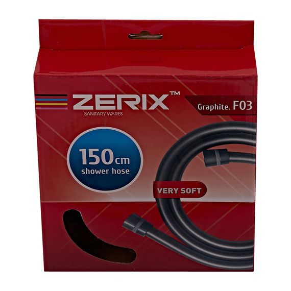 Шланг для душу Zerix Graphite.F03 150 см силіконовий  (колір графіт) (ZX5568) | Зображення 2