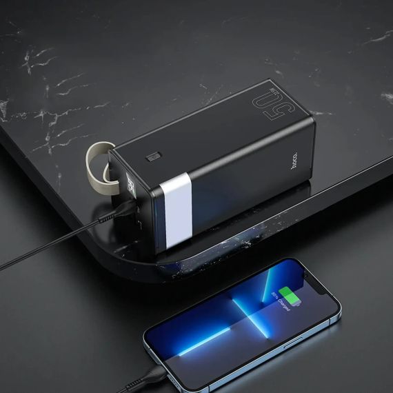 Оригінал Hoco з ліхтариком J86A 50000mAh QC22.5W+PD20W Powermaster Power bank зі швидкою зарядкою | Зображення 1