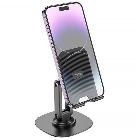 Подставка для телефона Hoco HD6 Winner dual-axis rotating Black | Зображення 1
