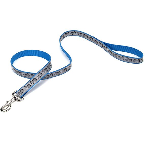 Повідець світловідбивний для собак Coastal Lazer Brite Reflective Leash, 1.2 м х 1.6 см, бірюзовий