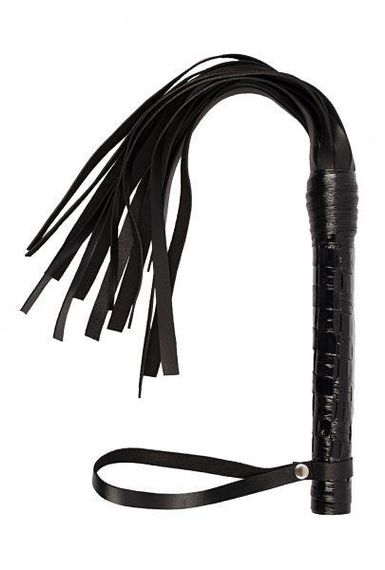 Флогер VIP Leather Flogger, Black sexstyle