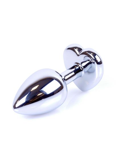 Анальна пробка - Jewellery Silver Heart Plug Light Blue | Зображення 2