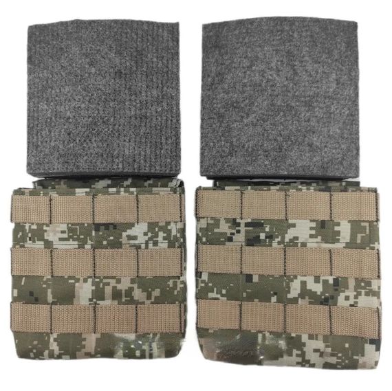Комплект боковых бронеплит 4 класс 150х150 мм Miilux Protection 500 с подсумками MOLLE | Зображення 5