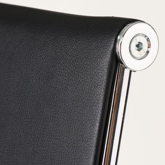 Супертонкое офисное кресло для персонала SOLANO 6 (Солано) Artleather BLACK в черном кожзаменителе | Зображення 6