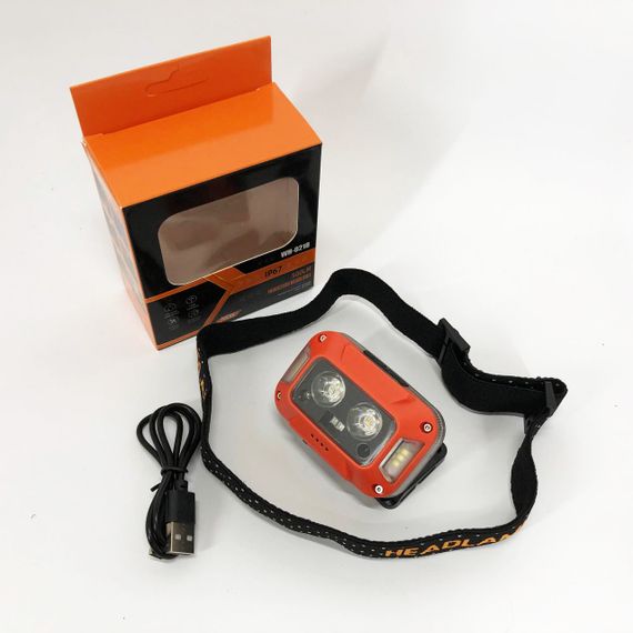 Ліхтар акумуляторний для риболовлі WH-0218-XPG(white+yellow)+SMD(red), Надійний налобний ліхтар HM-36 | Зображення 2