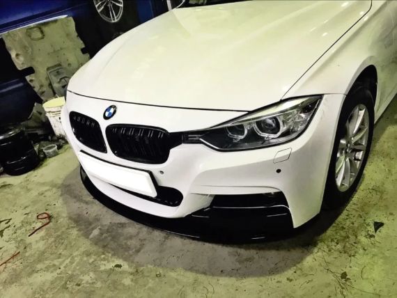 BMW 3-Series F30 F31 M-Performance. Накладка на передній бампер спідниця губа дифузор | Зображення 6